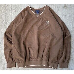 VINTAGE Rancho Casa Blanca Brown Earth Tone Pullover Crewneck Sweatshirt Size XL